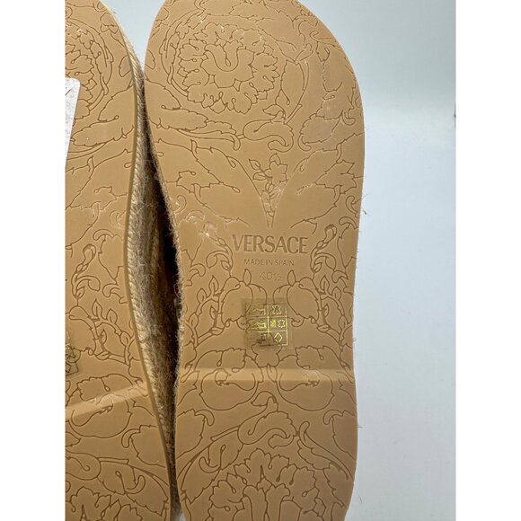 Versace Women's Medusa Espadrille Wedge Sandals - Picture 8 of 9